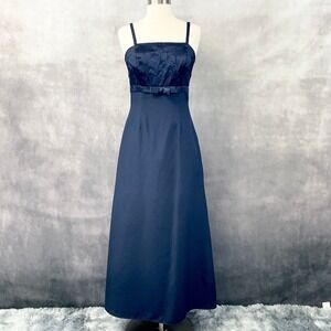 VTG Forever Yours Gown Women 12 Floral Satin Empire Prom Regency Formal Elegant